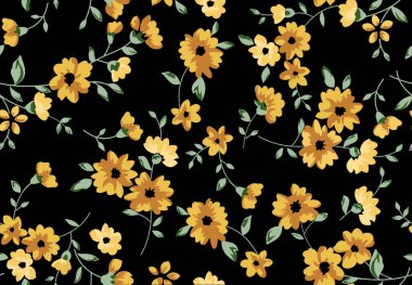 Basit cihazları olan güzel, pürüzsüz raster deseni. Tekstil, ambalaj, kumaş, kumaş, giysi, kapak, kağıt, baskı, albüm için dekoratif süslemeleri olan bir arka plan. Kumaş rengi çiçek