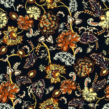 Arka planda geleneksel Hint deseni