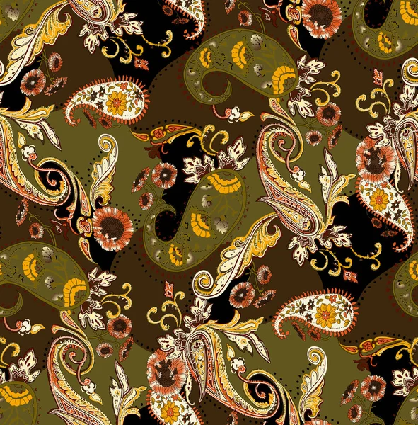 Traditional Indian Paisley Pattern Background — Stock Photo, Image