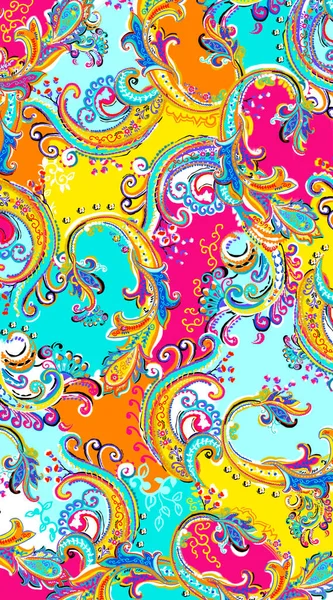 El çizimi Paisley Biçimi elementleri