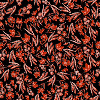 Bahar çiçekleri, renkli arka planda pembe renkler. Mayolar, elbiseler, kumaşlar, gömlekler, plaj elbiseleri için yaz tasarımı. Kusursuz çiçek deseni.