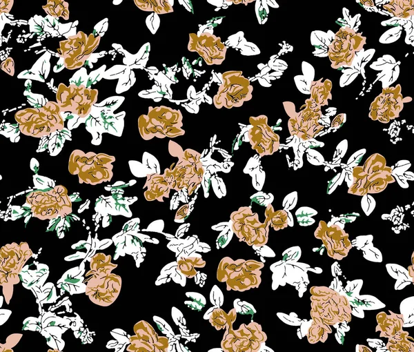 vintage flower seamless pattern on background