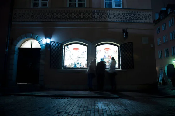 Varsovia Capital Polonia Por Noche — Foto de Stock
