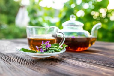 Keeping fresh medicinal herbs in the jar. Matthiola incana, Brompton stock, common stock, hoary stock, ten-week stock, and gilly-flower tea with fresh quotes, which can give an antiseptic effect.