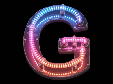 arkaplanda neon harfi G