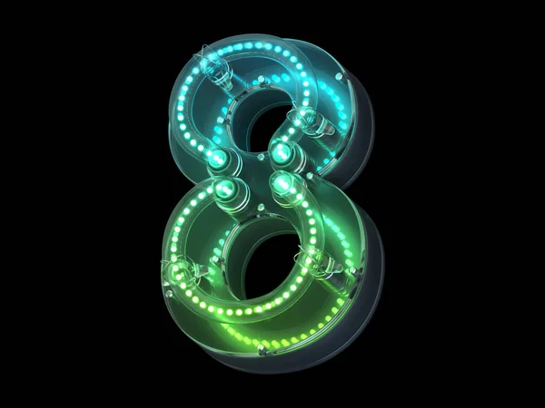 Neon Number Background — Stock Photo, Image