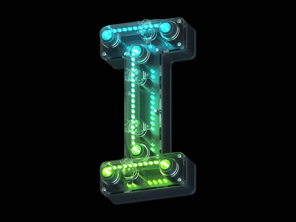 Neon Letter Achtergrond — Stockfoto