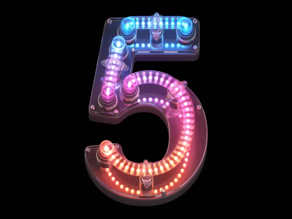 Neon Number Background — Stock Photo, Image