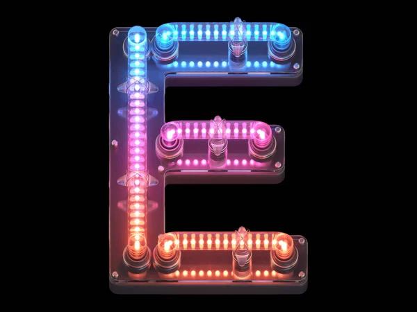 Neon Letter Achtergrond — Stockfoto