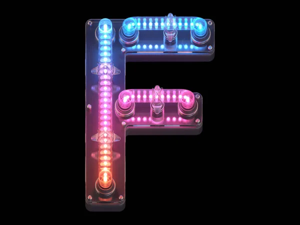 Neon Letter Achtergrond — Stockfoto