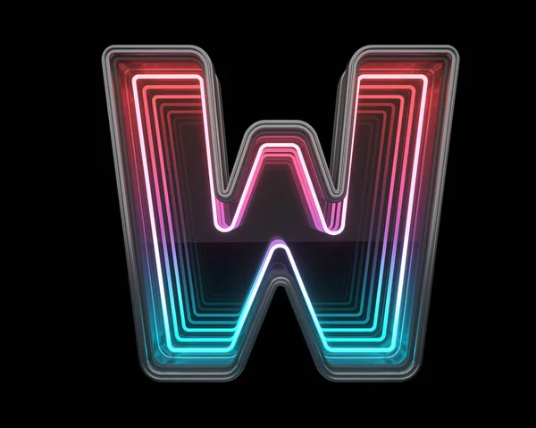 Brief Futuristisch Metalen Lettertype Lichte Neon Destructie — Stockfoto