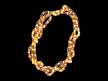 0 sayıda siyah arkaplanda ışık tüpü