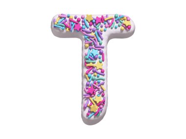 Beyaz arka plan üzerinde izole T harfi