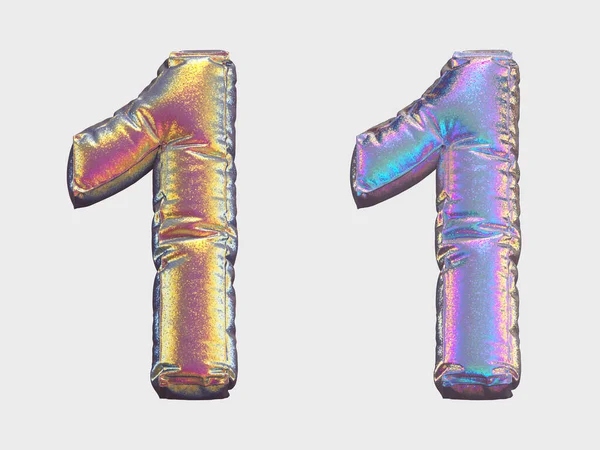 Číslice Tvaru Helium Balón Izolované Bílém Pozadí — Stock fotografie