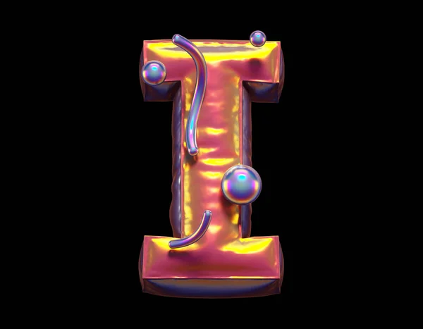 Golden Abstract Alphabet Letter Rendering — Stock Photo, Image