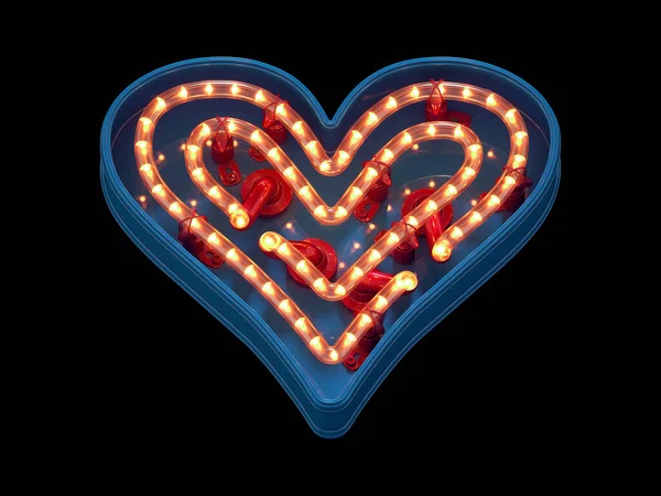 Heart Lights Rendering — Stock Photo, Image