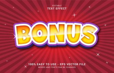 düzenlenebilir metin efekti, Bonus çizgi film biçimi Başlık yapmak için kullanılabilir