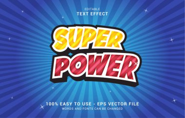 düzenlenebilir metin efekti, Super Power biçimi Başlık yapmak için kullanılabilir