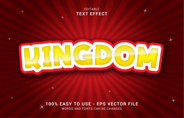 düzenlenebilir metin efekti, Krallık biçimi Başlık yapmak için kullanılabilir