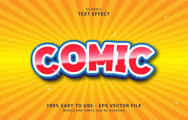 Editable Text Effect Comic Cartoon Style Can Used Make Title — стоковый вектор
