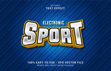 düzenlenebilir metin efekti, Elektronik Spor biçimi Başlık yapmak için kullanılabilir