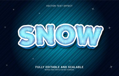 düzenlenebilir metin efekti, Başlık yapmak için kar biçimi kullanılabilir