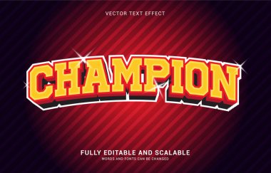 düzenlenebilir metin efekti, Şampiyon biçimi Başlık yapmak için kullanılabilir