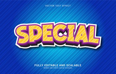 düzenlenebilir metin efekti, Özel Çizgi film biçimi Başlık yapmak için kullanılabilir