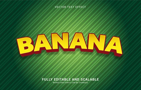Edytowalny Efekt Tekstowy Fresh Banana Styl Może Być Używany Tytuł — Wektor stockowy
