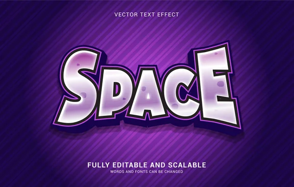 Editable Text Effect Purple Space Style Can Used Make Title — стоковый вектор