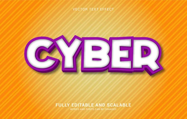 Bewerkbare Tekst Effect Cyber Stijl Kan Worden Gebruikt Titel Maken — Stockvector