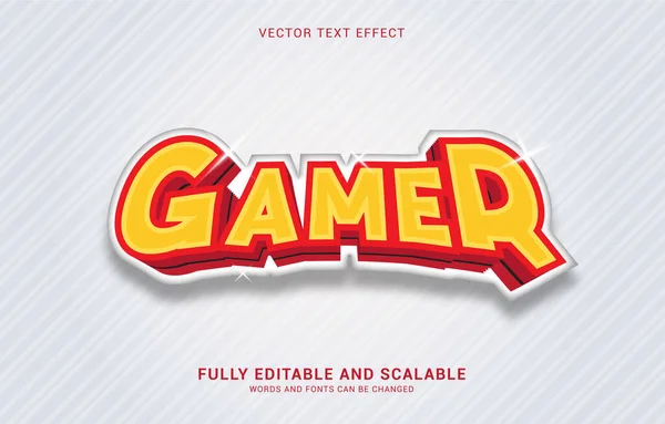 Bewerkbare Tekst Effect Bold Gamer Stijl Kan Worden Gebruikt Titel — Stockvector