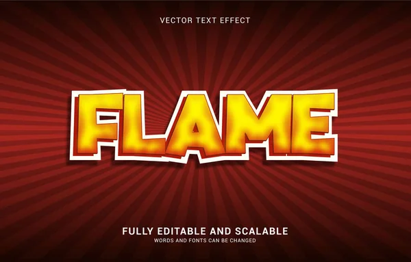 Szerkeszthető Szöveges Effektus Hot Flame Stílus Használható Cím Elkészítéséhez — Stock Vector