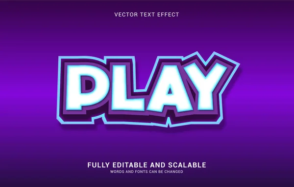 Efeito Texto Editável Estilo Purple Play Pode Ser Usado Para — Vetor de Stock