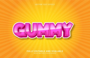 düzenlenebilir metin efekti, Gummy biçimi Başlık yapmak için kullanılabilir