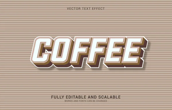 Effet Texte Modifiable Style Café Peut Être Utilisé Pour Faire — Image vectorielle