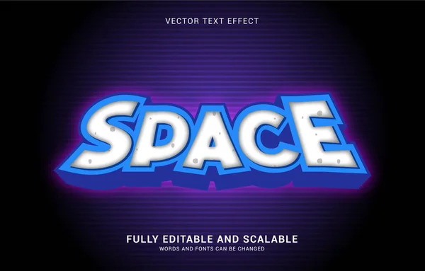 Editable Text Effect Space Style Can Used Make Title — стоковый вектор