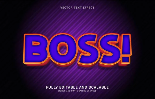 Editable Text Effect Boss Style Can Use Make Title — Stockfoto