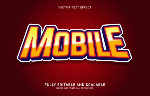 Editable Text Effect Mobile Style Can Use Make Title — Stockfoto