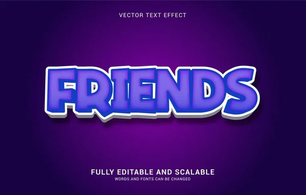 Editable Text Effect Friends Style Can Use Make Title — Stockfoto