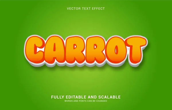 Editable Text Effect Carrot Style Can Use Make Title — Foto Stock