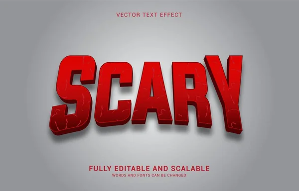 Editable Text Effect Scary Style Can Use Make Title — Stock Vector