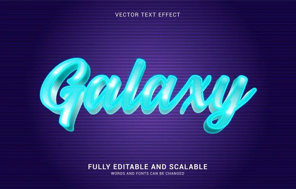 Bewerkbare Tekst Effect Galaxy Stijl Kan Worden Gebruikt Titel Maken — Stockvector