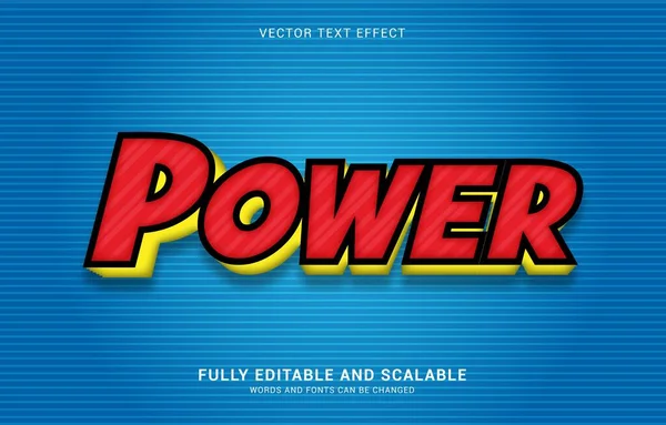 Efeito Texto Editável Estilo Power Pode Ser Usado Para Fazer —  Vetores de Stock