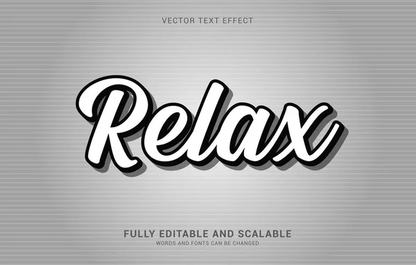 Efecto Texto Editable Estilo Relax Puede Utilizar Para Hacer Título — Archivo Imágenes Vectoriales
