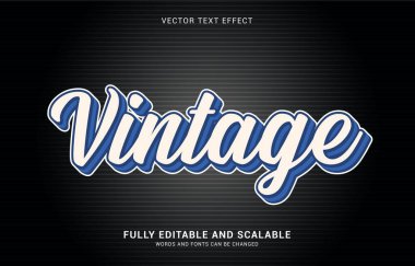düzenlenebilir metin efekti, Vintage biçimi Başlık yapmak için kullanılabilir