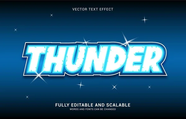 Szerkeszthető Szöveg Hatása Thunder Stílus Lehet Használni Hogy Cím — Stock Vector