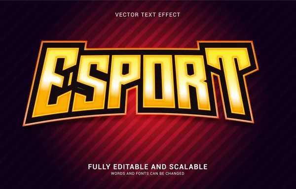 Effet Texte Modifiable Style Esport Peut Être Utilisé Pour Faire — Image vectorielle