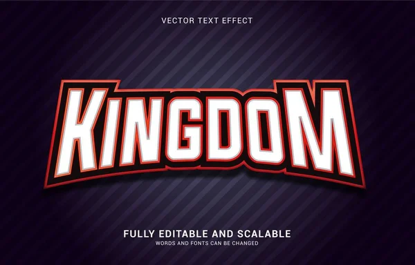 Editierbarer Texteffekt Kingdom Stil Kann Verwendet Werden Titel Machen — Stockvektor