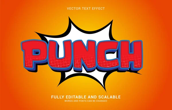 Editable Text Effect Punch Style Can Used Make Title — стоковый вектор